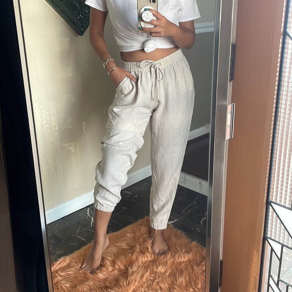 MICHAEL Michael Kors 100% Linen Jogger Pants NWOT